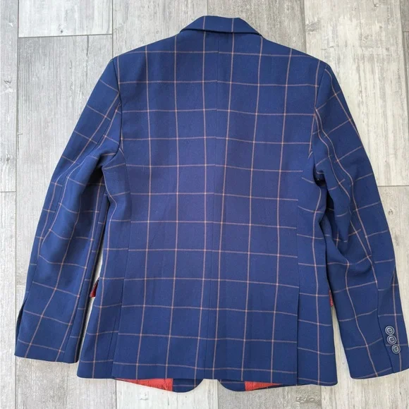 YuanLu Boys Navy Windowpane Plaid Suit Set Jacket Pants Size 12 Formal - Picture 4 of 14